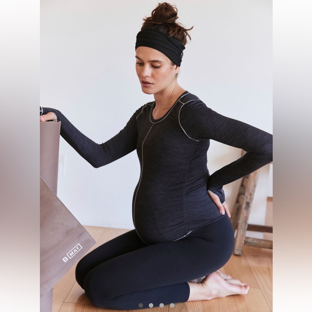 NWT FP Movement by Free People x Hatch Black Long Sleeve Maternity Top